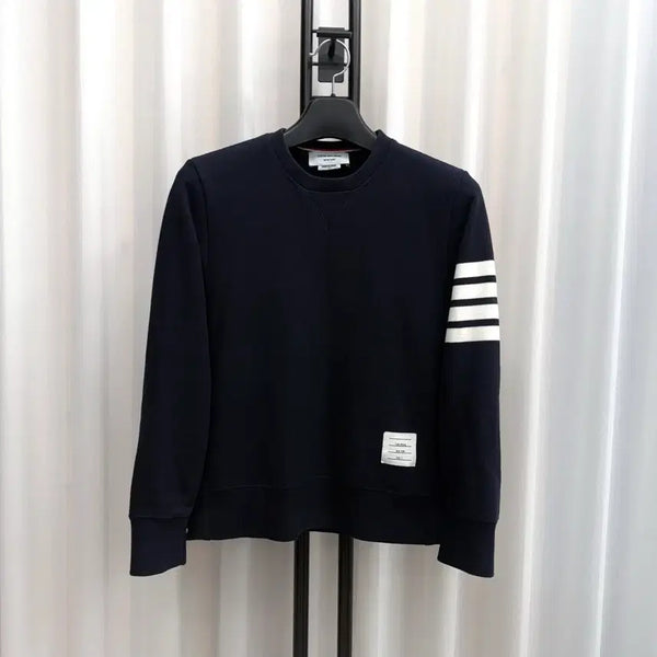 [BUNJANG] Thom Browne Diagonal Stripe Sweatshirt Navy / [2] 톰브라운 사선완장 맨투맨 네이비
