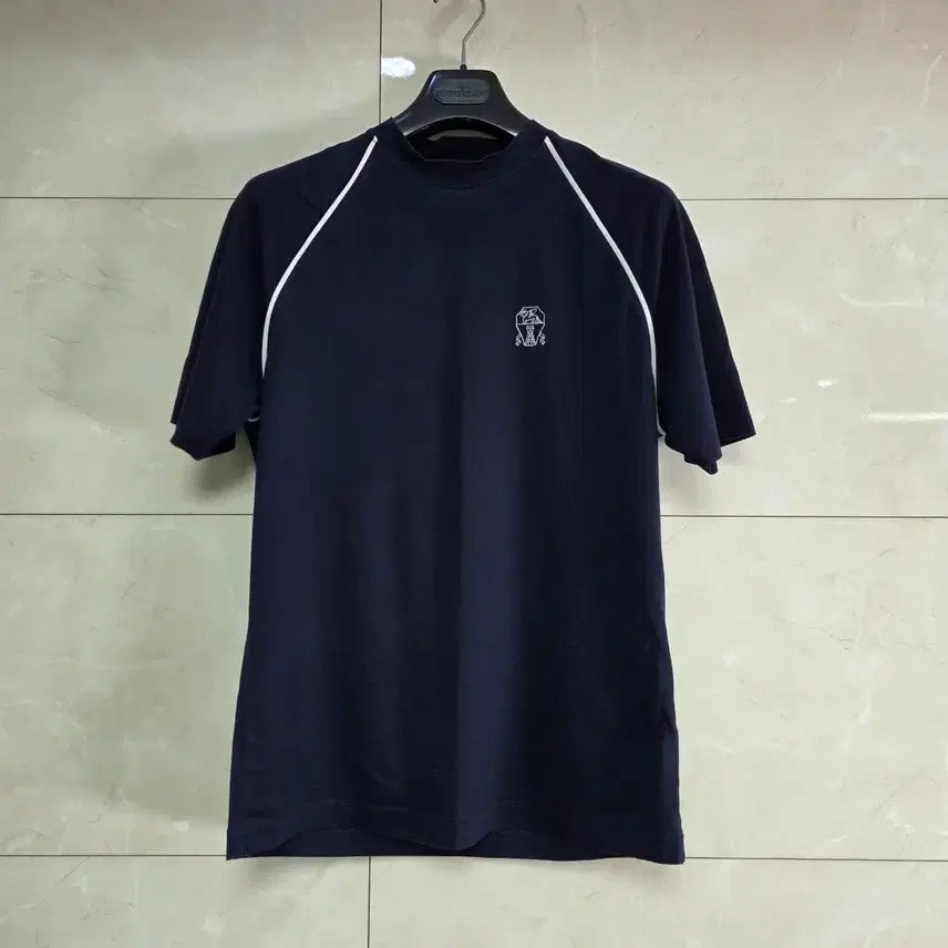 [BUNJANG] Brunello Cucinelli Crewneck Logo Short Sleeve T-Shirt - Size 46 / {클로젯}[46]브루넬로 쿠치넬리 크루넥 로고 반팔 티셔츠