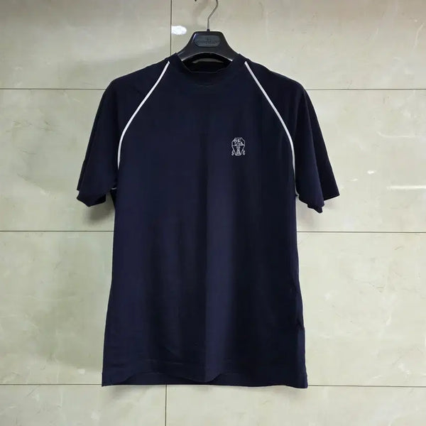 [BUNJANG] Brunello Cucinelli Crewneck Logo Short Sleeve T-Shirt - Size 46 / {클로젯}[46]브루넬로 쿠치넬리 크루넥 로고 반팔 티셔츠