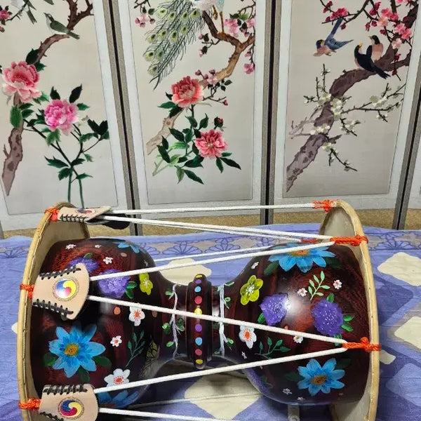 [BUNJANG] Gogo Janggu Drum (Flower Painting) 1-ja 7-chi / 고고 장구(1자7치) 꽃그림 장구
