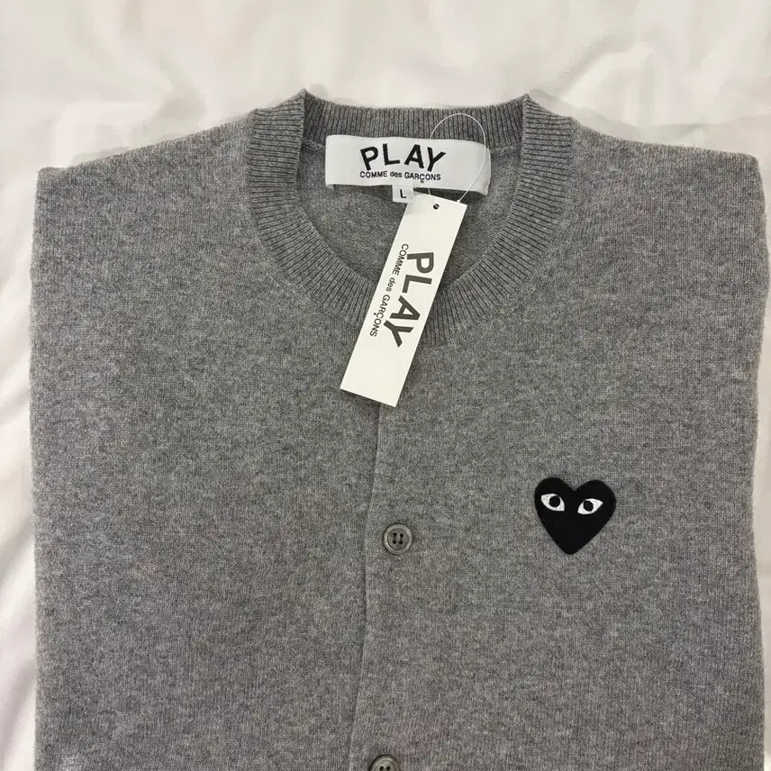 [BUNJANG] Comme des Garçons Round Neck Cardigan Grey L / (새상품) 꼼데 라운드넥 가디건 유니섹스 그레이 L