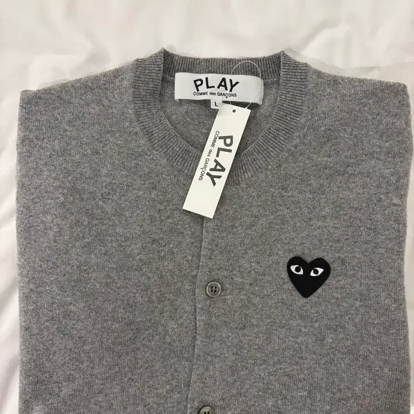 [BUNJANG] Comme des Garçons Round Neck Cardigan Grey L / (새상품) 꼼데 라운드넥 가디건 유니섹스 그레이 L