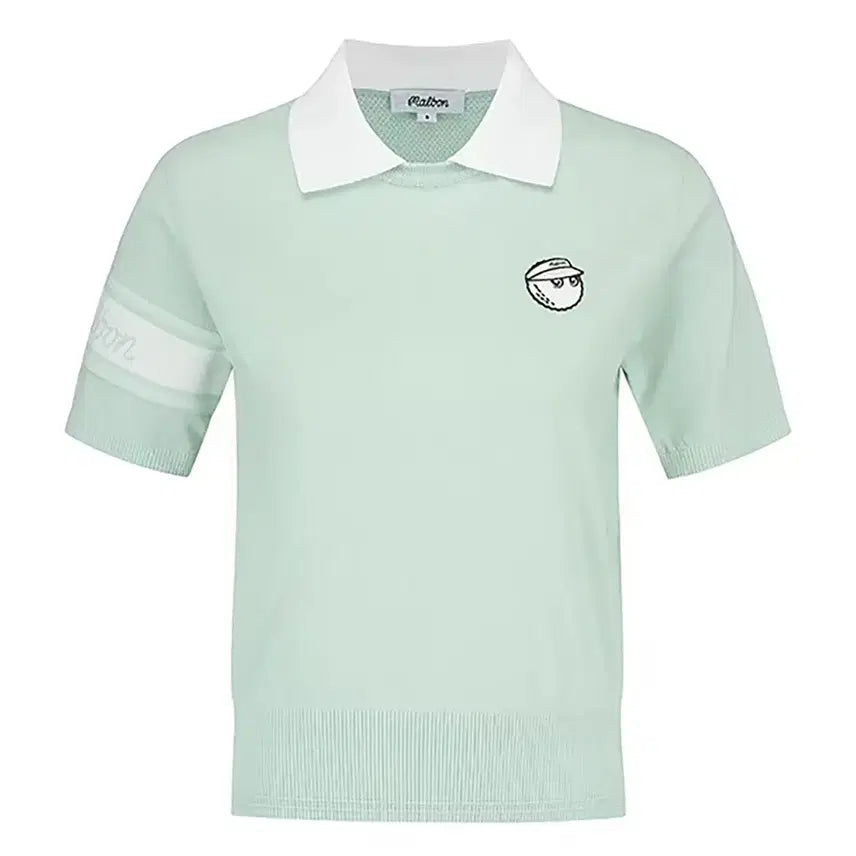[BUNJANG] Malbon Women's Short Sleeve Turtle Neck T-Shirt / MALBON 말본 여성 터틀넥 반팔 티셔츠