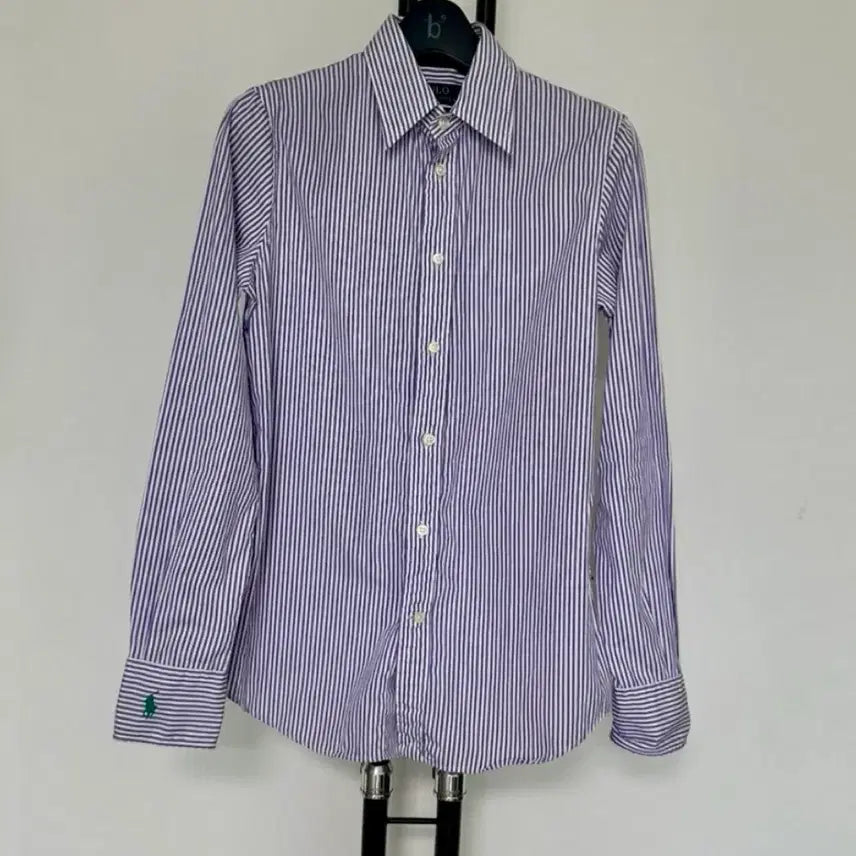 [BUNJANG] Polo Ralph Lauren Purple Embroidered Sleeve Shirt Size 2 (US 6) / 폴로 랄프로렌 퍼플 소매자수 2사이즈(정55) 한번착용