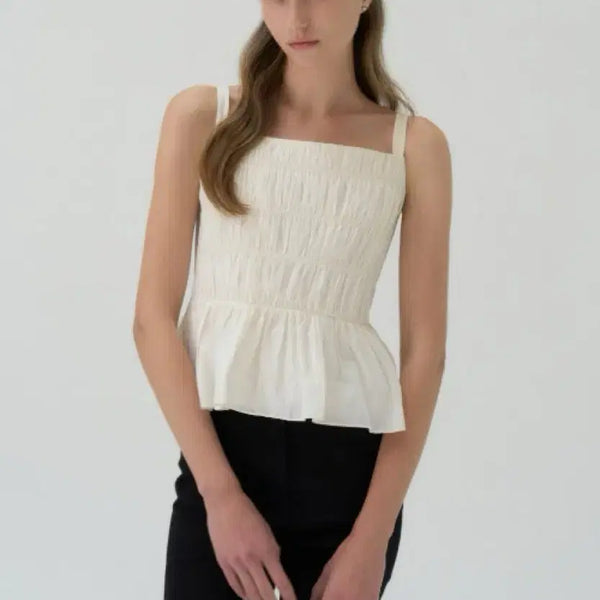 [BUNJANG] Sie Bella Smoke Shirring Blouse / Sie 벨라 스모크 셔링 블라우스