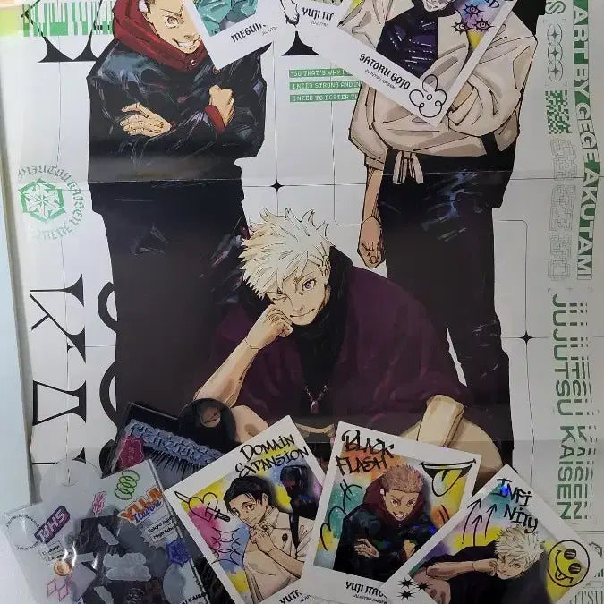 [BUNJANG] Jujutsu Kaisen Jump Poster & Acrylic Set (Gojo Satoru, Itadori Yuji) / [주술회전] 점프 포스터, 아크릴 등(고죠 사토루, 이타도리 유지)