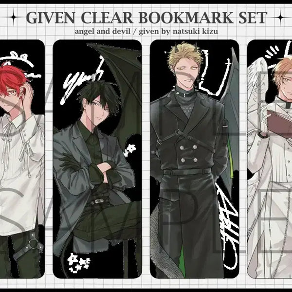 [BUNJANG] Given Clear Bookmark Angel & Devil Ver (Sealed) / (미개봉) 기븐 클리어 북마크 책갈피 엔젤과 데빌 ver / 비엘