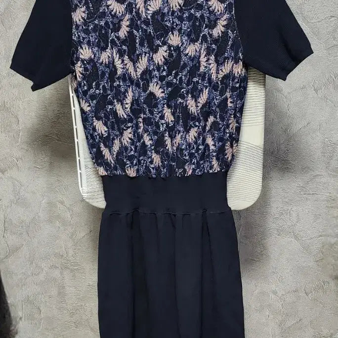 [BUNJANG] LANVIN Black Pattern Short Sleeve Dress / LANVIN 랑방 블랙 패턴 반팔 원피스