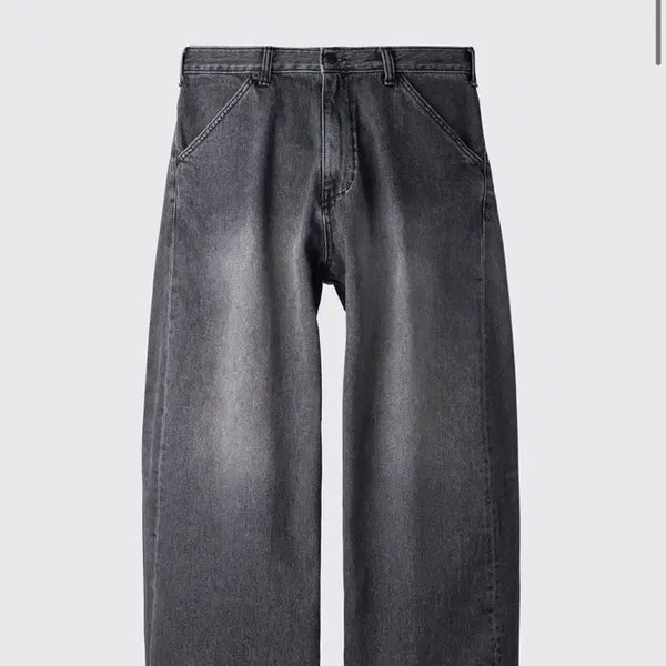 [BUNJANG] Hatching Room Wide Curve Jeans Washed Black Size 4 / 해칭룸 와이드 커브진 워시드블랙 4 [L]