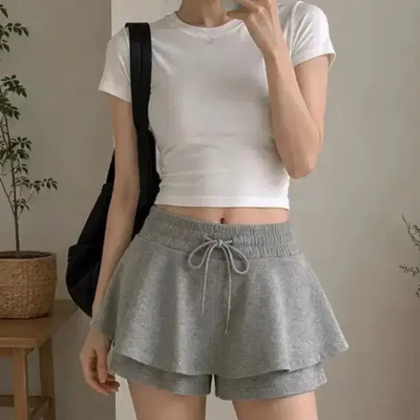 [BUNJANG] Women's Gray Skirt Pants / 여성 그레이 치마바지 스커트