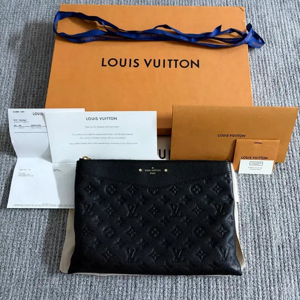 [BUNJANG] Louis Vuitton Monogram Empreinte Clutch / (새상품급, 풀구성) 루이비통 앙프렝뜨 클러치