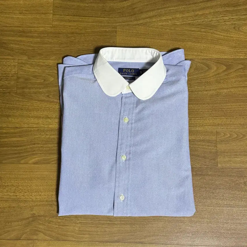 [BUNJANG] Polo Ralph Lauren Custom Slim Fit Cool Club Collar Shirt Sky Blue Size 100 / 폴로 커스텀슬림핏 클럽 카라셔츠(목둘레15.5) 100사이즈 실착2회