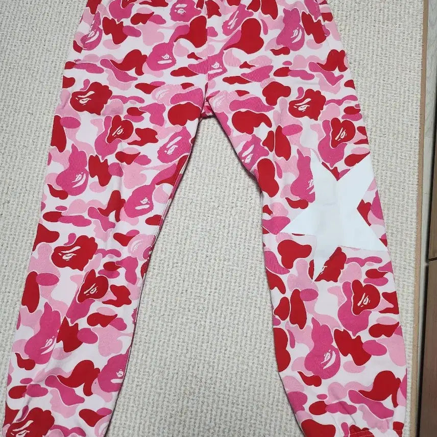 [BUNJANG] BAPE ABC Camo Sweatpants Pink / 베이프 ABC 카모 스웨트 팬츠 핑크