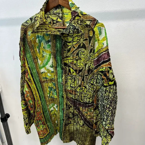 [BUNJANG] Issey Miyake Geometric Pattern Cardigan / 여) 이세이미야케 기하학 가디건