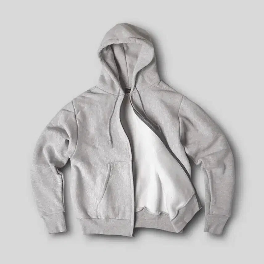 [BUNJANG] Camber Cross Knit Hooded Zip-Up Header Grey L / L) 캠버 크로스니트 후드 집업 헤더 그레이