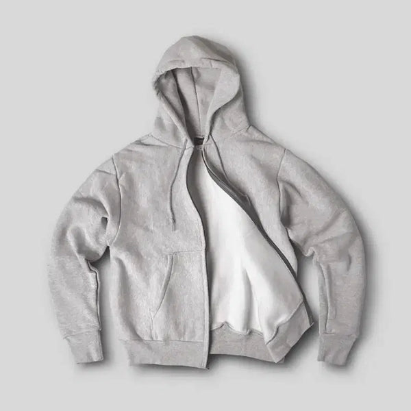 [BUNJANG] Camber Cross Knit Hooded Zip-Up Header Grey L / L) 캠버 크로스니트 후드 집업 헤더 그레이