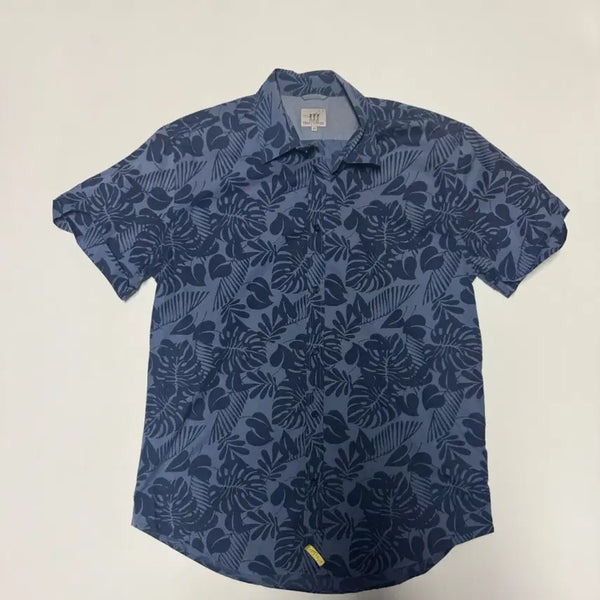 [BUNJANG] Henry Cotton's Vintage Floral Print Short Sleeve Shirt / 정품!! 헨리코튼 썸머 빈티지 플라워 프린팅 반팔 셔츠 40