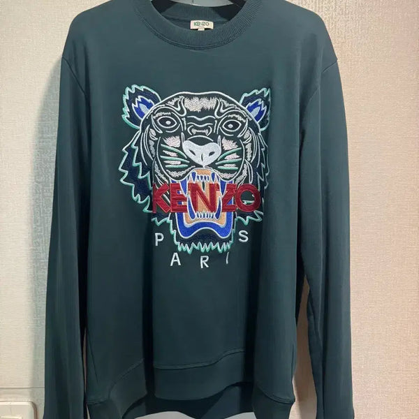 [BUNJANG] Kenzo Sweatshirt Deep Green/Khaki / 겐조 맨투맨 딥그린,카키