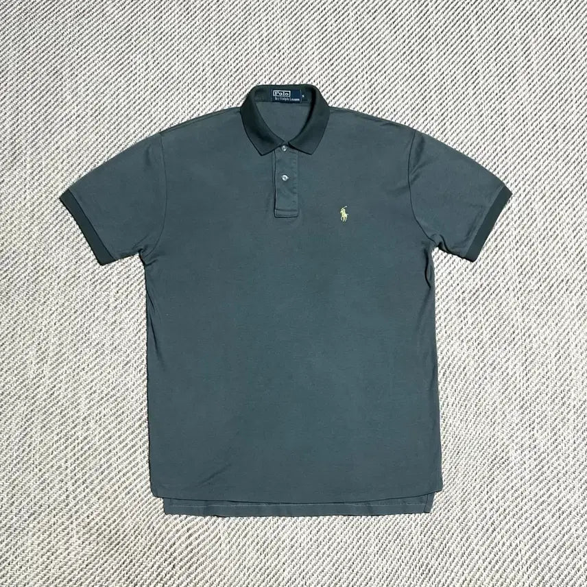[BUNJANG] Polo Ralph Lauren Dark Blue Vintage Short Sleeve Polo Shirt / [L] Polo 폴로 랄프로렌 다크블루 빈티지 반팔 카라티