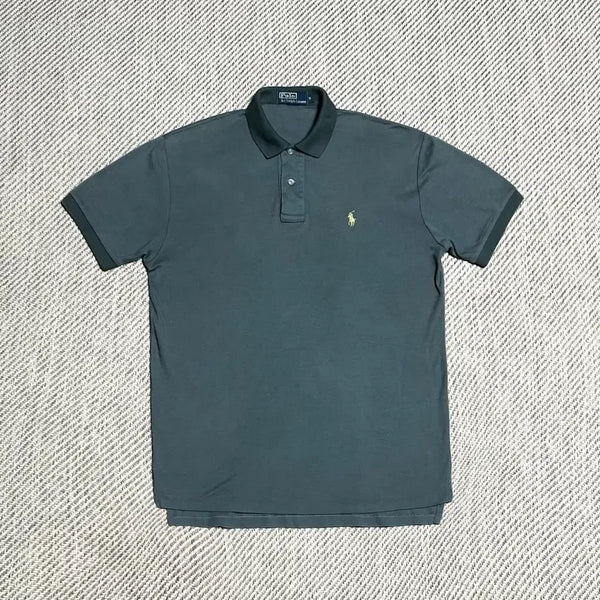 [BUNJANG] Polo Ralph Lauren Dark Blue Vintage Short Sleeve Polo Shirt / [L] Polo 폴로 랄프로렌 다크블루 빈티지 반팔 카라티