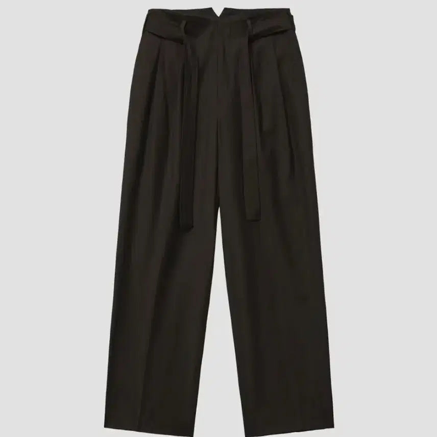 [BUNJANG] Noir Belted Two-Tuck Wide Slacks / 노이어 벨티드 투턱 와이드 슬랙스 50