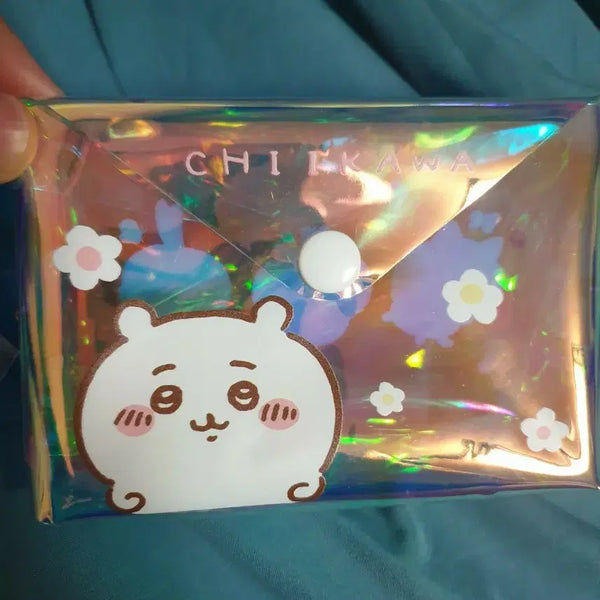 [BUNJANG] Chiikawa Usagi Clear Hologram Pouch / 먼작귀 치이카와 우사기 투명 홀로그램 파우치
