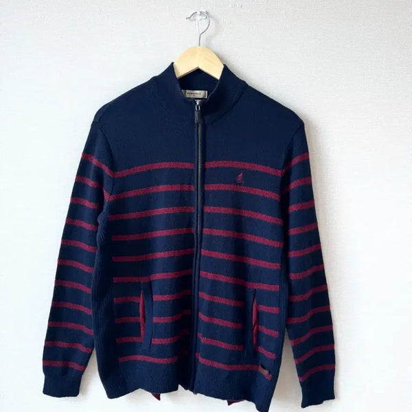 [BUNJANG] Beanpole Women's Striped Zip-Up (Size 105/55-66) / 빈폴 여성 스트라이프 집업 105 (55-66)
