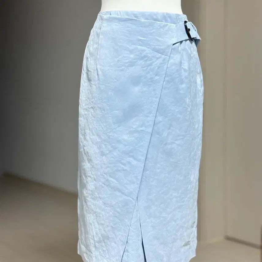 [BUNJANG] Lautreamont Sky Blue Wrap Style Long Skirt / 새상품) 로트레아몽 Lautreamont 하늘색 랩 스타일 스커트
