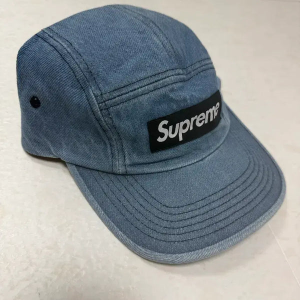 [BUNJANG] Supreme Washed Twill Chino Denim Camp Cap / Supreme 워시드 트윌 치노 데님 캠프캡