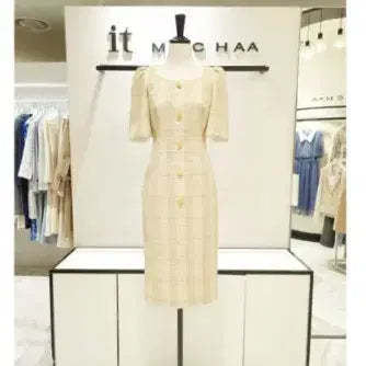 [BUNJANG] IT MICHAA Checked Linen Dress Size 55 / 잇미샤 it michaa  체크 린넨 원피스 55사이즈 정품
