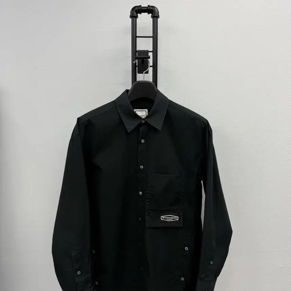 [BUNJANG] Wooyoungmi Black Logo Shirt Size 46 / [세븐럭셔리샵] (46) 우영미 백로고 셔츠