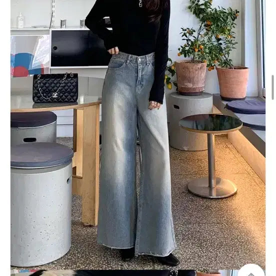 [BUNJANG] Wide Denim Pants / 와이드 데님 팬츠