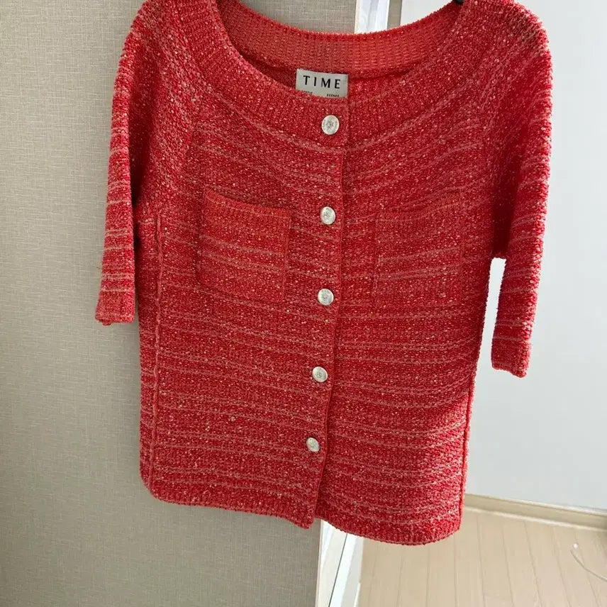 [BUNJANG] Time Half Sleeve Tweed Knit / 타임 반팔 트위드니트 한섬