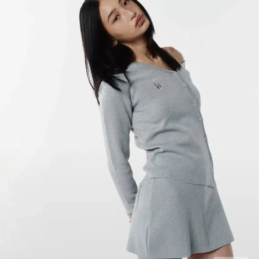 [BUNJANG] Illego Glitter Knit Set-up (Gray) / 마지막가격 / 20만원 원가) 일리고 글리터 니트 셋업