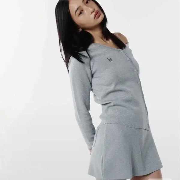 [BUNJANG] Illego Glitter Knit Set-up (Gray) / 마지막가격 / 20만원 원가) 일리고 글리터 니트 셋업