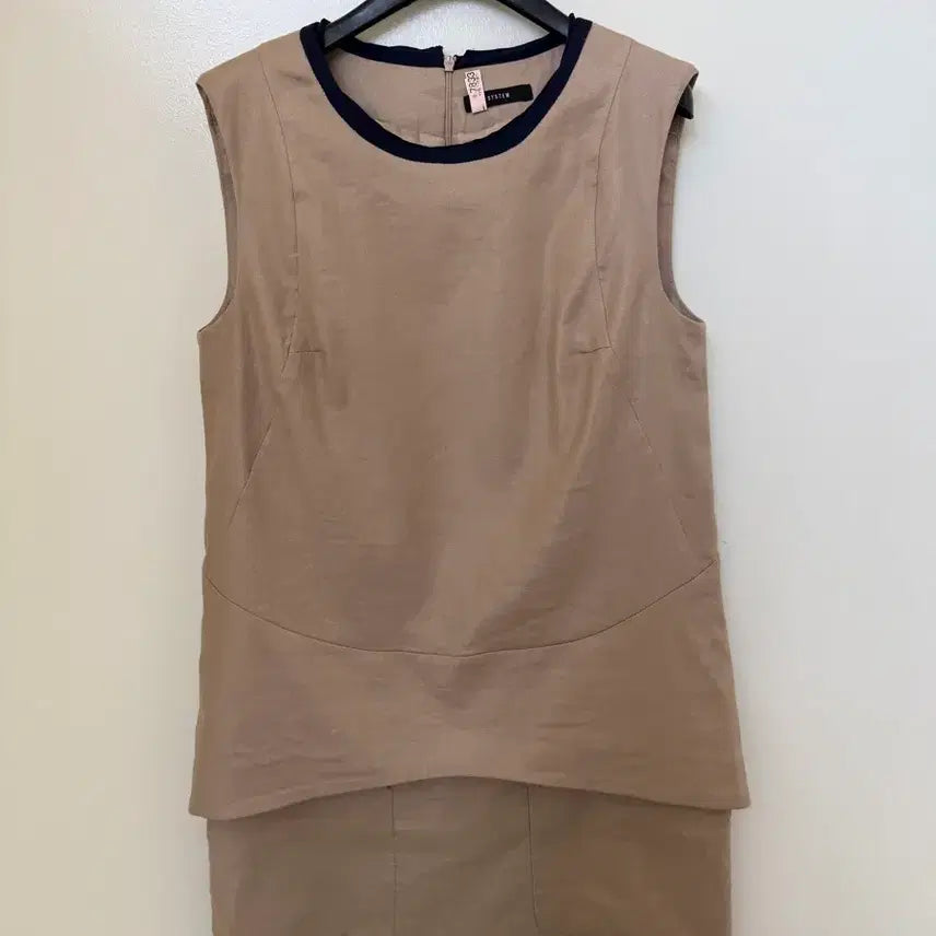 [BUNJANG] SYSTEM Sleeveless Dress Beige / 정품 SYSTEM 베이지 민소매 원피스