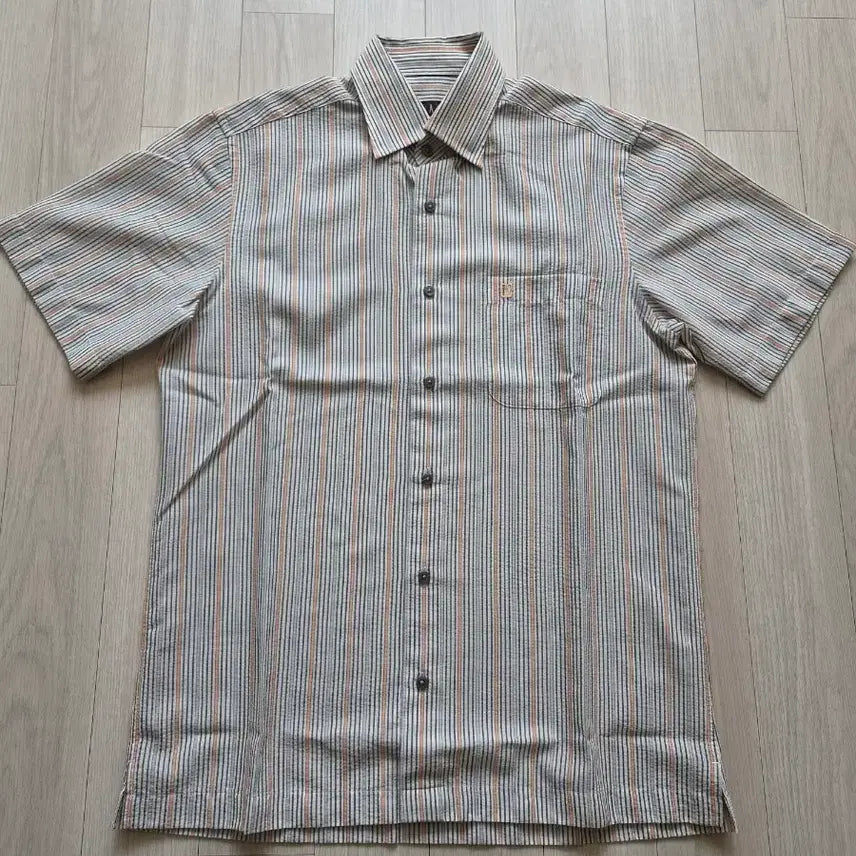 [BUNJANG] Daks Stripe Short Sleeve Shirt / 닥스 스트라이프 반팔 셔츠