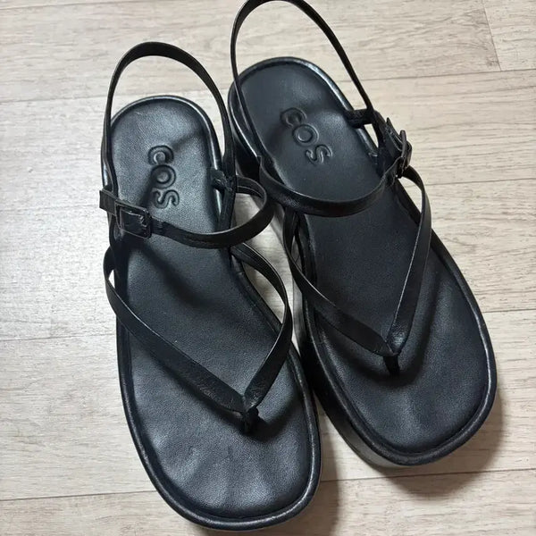 [BUNJANG] COS Platform Leather Sandals / COS 코스 플랫폼 레더 샌들 37(240-245)