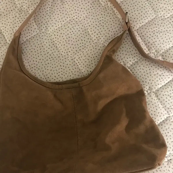 [BUNJANG] Suede Shoulder Bag / 스웨이드 숄더백