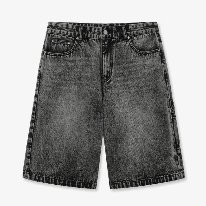 [BUNJANG] INTEMPO MOOD Black Washed Denim Shorts L / 인템포무드 블랙 워싱 청바지 반바지 데님 쇼츠 L