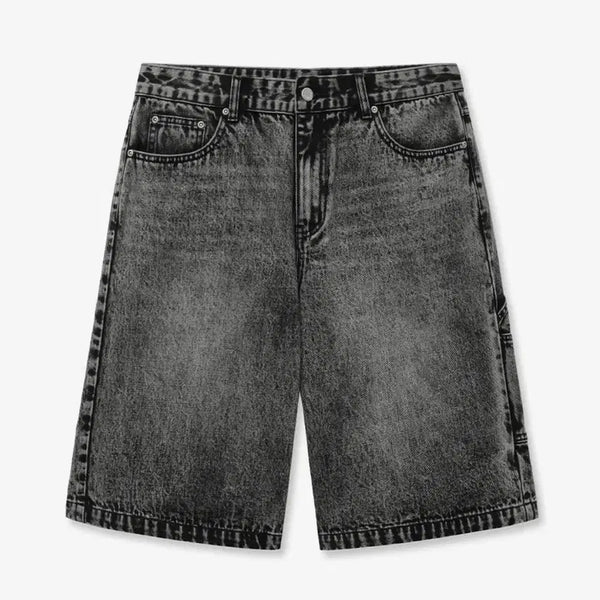 [BUNJANG] INTEMPO MOOD Black Washed Denim Shorts L / 인템포무드 블랙 워싱 청바지 반바지 데님 쇼츠 L