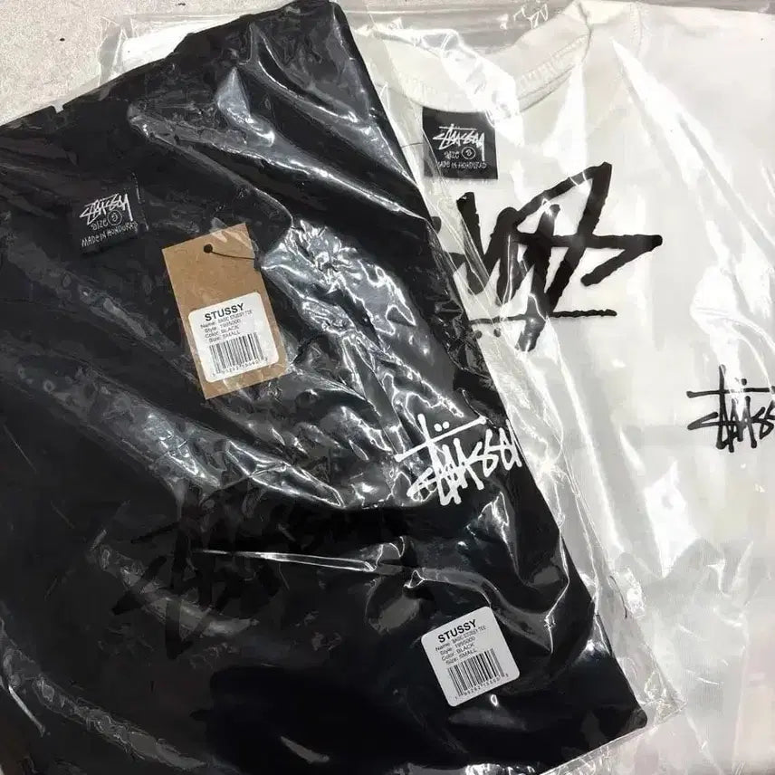 [BUNJANG] Stussy Basic Short Sleeve T-Shirt Black White / 정품/무료배송)스 투 시 베이직 반팔 , 블랙 화이트