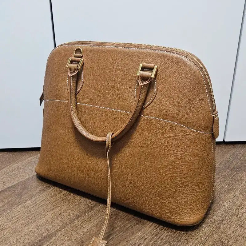 [BUNJANG] Jane Couture Brown Leather Handbag / JANE COUTURE  소가죽 브라운 핸드백