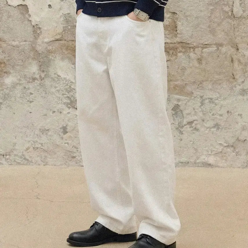 [BUNJANG] AGEDO Wide Denim Cream (S) / 에이지오디 와이드 데님 크림(S)