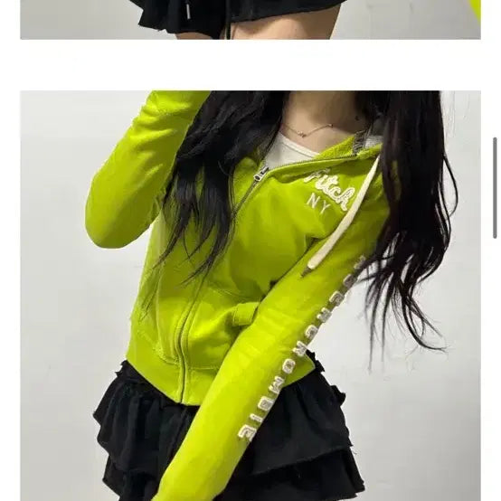 [BUNJANG] Abercrombie Matcha Latte Hooded Zip-Up Rare Jersey / 아베크롬비 말차라떼 후드집업 희귀져지