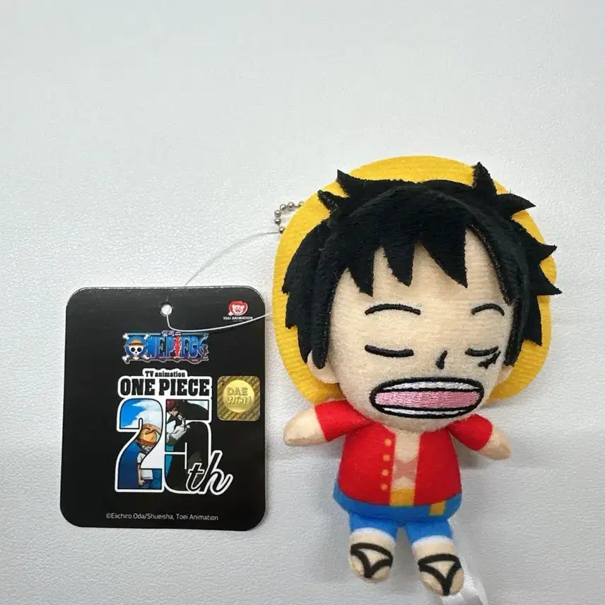 [BUNJANG] One Piece 25th Anniversary Sleeping Luffy Plush Keychain / 원피스 25주년 잠자는 루피 인형 키링