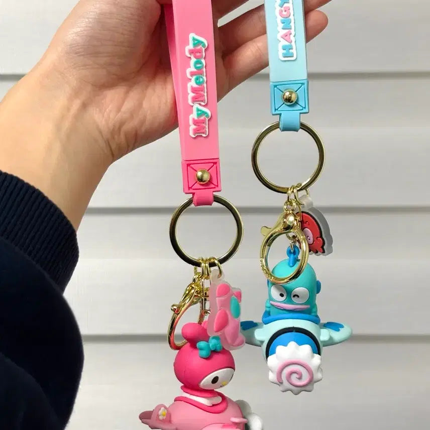 [BUNJANG] Sanrio Pilot Airplane Keychain (My Melody / Hanjyudong) / 산리오 파일럿 비행기 키링 (마이멜로디/한교동)