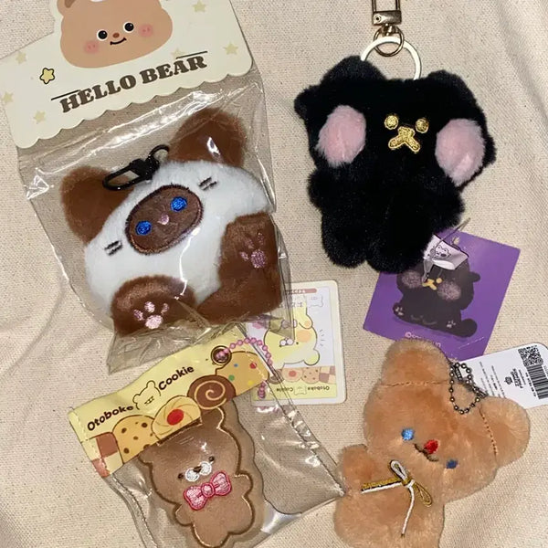 [BUNJANG] Bear Keychain Bundle / 고양이 곰돌이 인형 키링 일괄 처분
