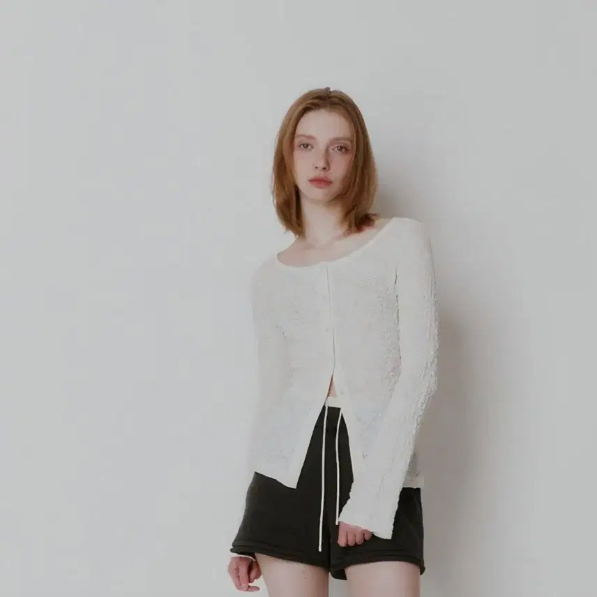 [BUNJANG] RAVE Lace Button Cardigan White S / 레이브 레이스 버튼 가디건 화이트 S