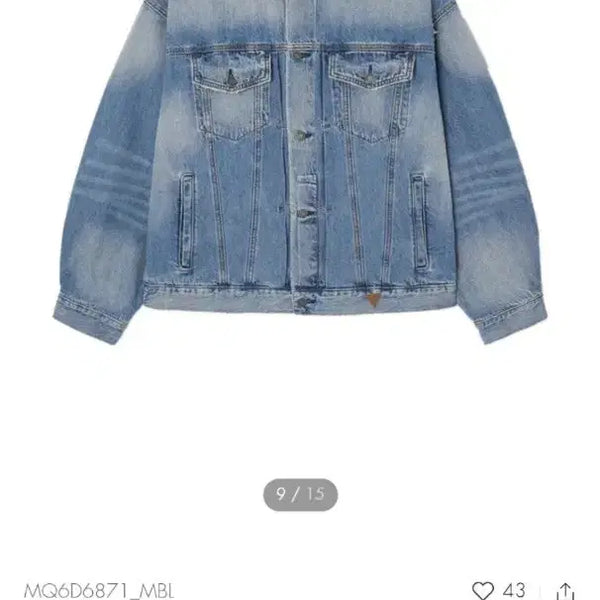 [BUNJANG] Guess Indigo Denim Jacket MQ6D6871 Suzy Hyunjin Stray Kids / 게스 남녀공용 인디고 데님 자켓 MQ6D6871 수지 현진 스키즈